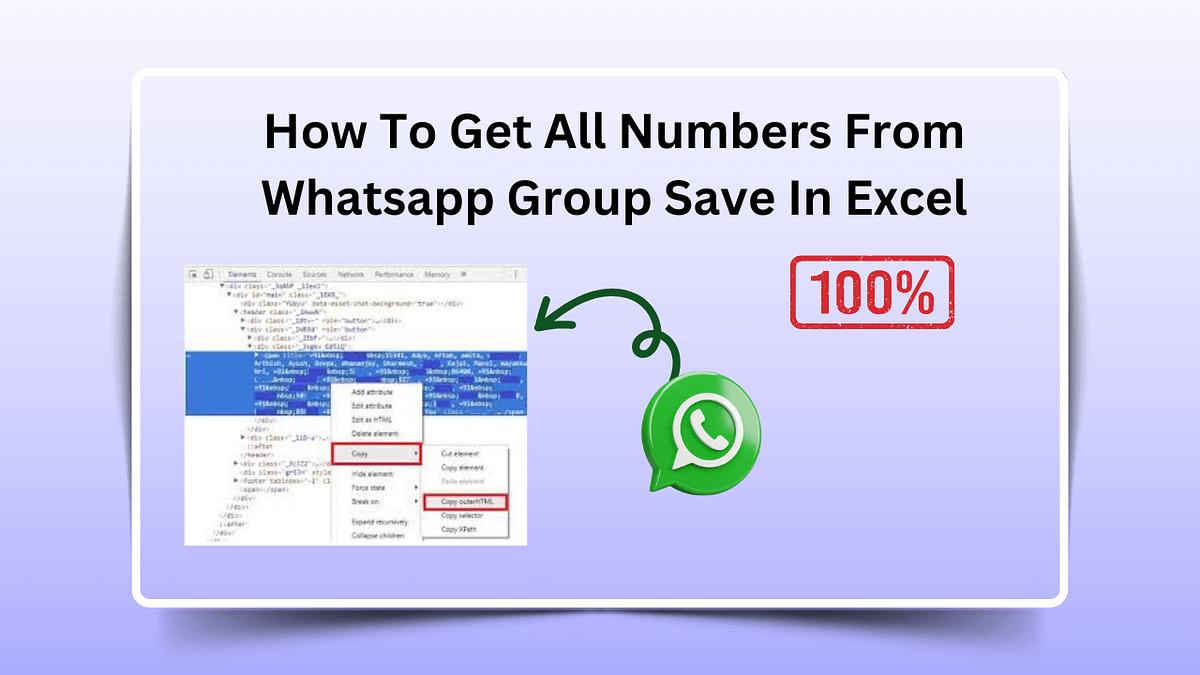 How To Get All Numbers From Whatsapp Group Save In Excel